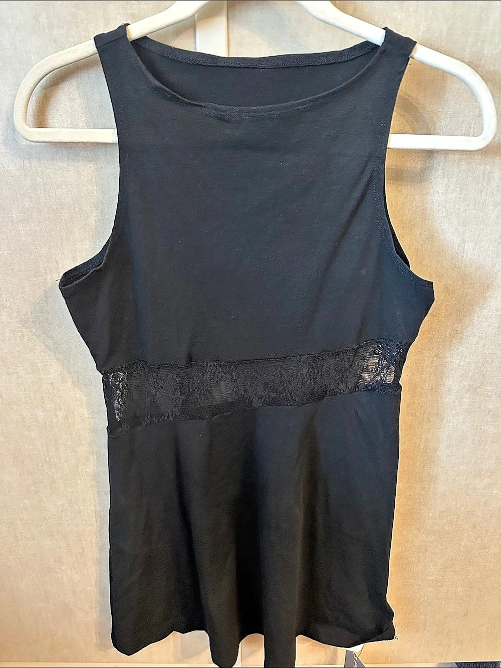 Missguided Black Lace Waist Mini Dress Size M NWT